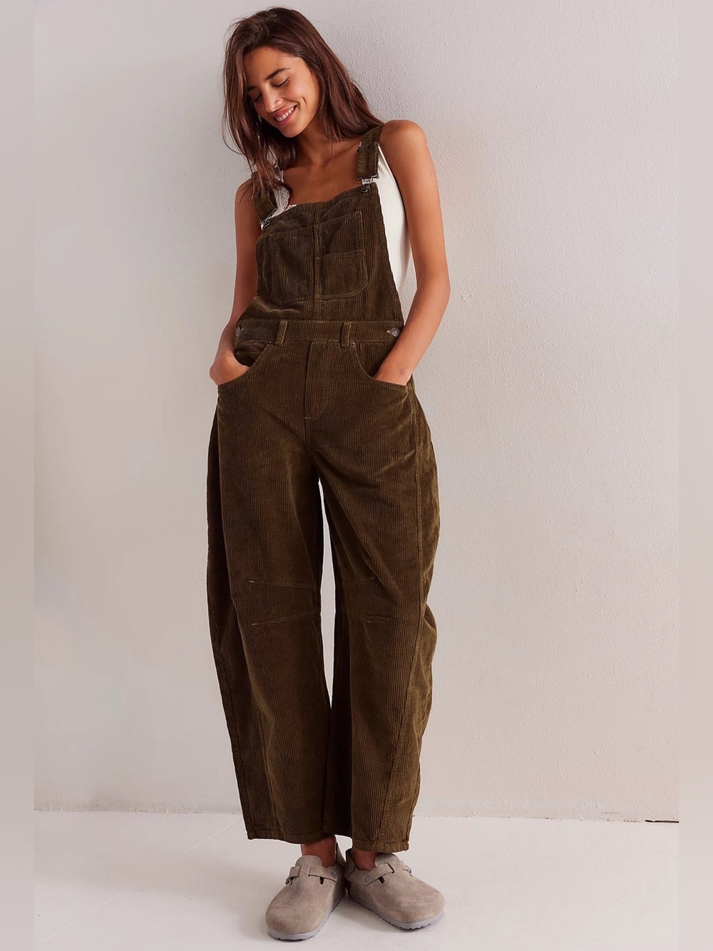 We The Free Overalls Brown Corduroy Size Small